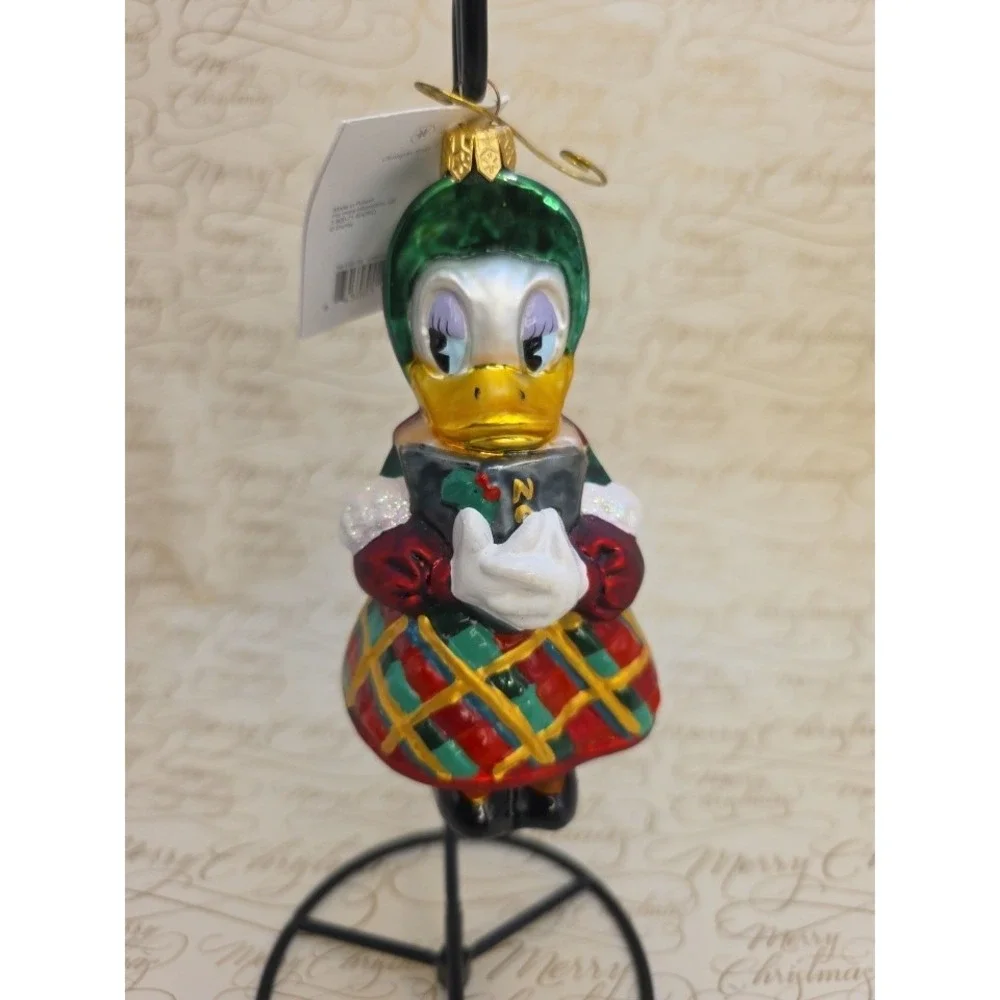 Christopher Radko Disney Caroler Daisy Duck Christmas Glass Ornament 6.5
